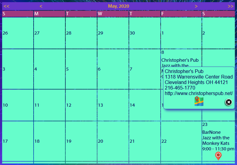 Calender Example 4