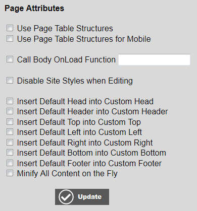 Manage Page Attributes