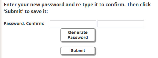 password change form