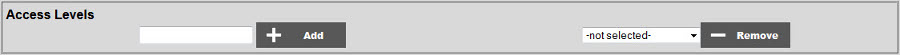 Add/Remove Access Levels
