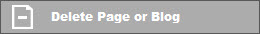 delete page or blog button