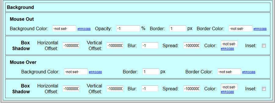 edit javascript menu styles