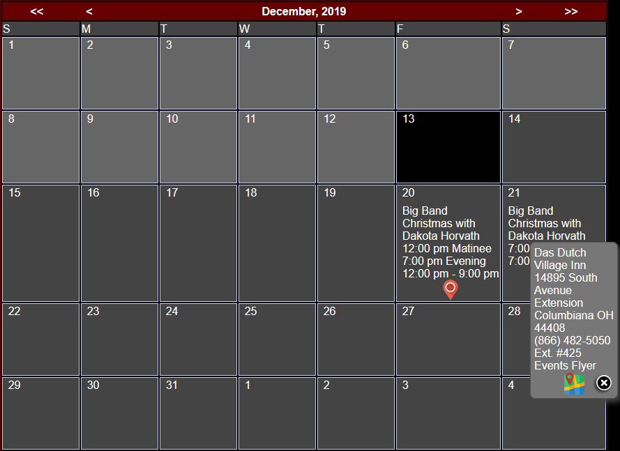 Calender Example 3
