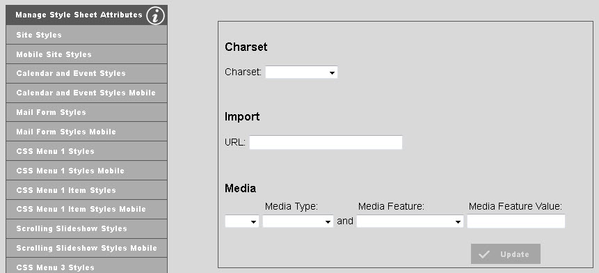 manage style sheet attributes