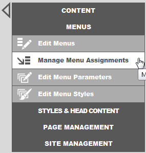 menu assignment links